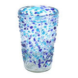 Trinkglas CONFETTI cobalt turquoise highball conical 400ml