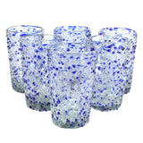 Trinkglas CONFETTI clear cobalt highball conical 400ml