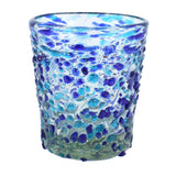 Trinkglas CONFETTI cobalt turquoise lowball conical 250ml