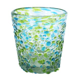 Trinkglas CONFETTI green turquoise lowball conical 250ml