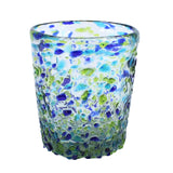 Trinkglas CONFETTI cobalt green turquoise lowball conical 250ml