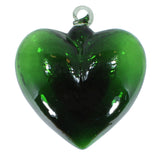 Wunderschöne Glasherzen aus Mexiko, mundgeblasen - Glas Herz XXL grün - aus Vollglas (nicht bemalt) in mehreren Farben