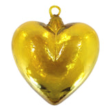 Wunderschöne Glasherzen aus Mexiko, mundgeblasen - Glas Herz XXL gelb - aus Vollglas (nicht bemalt) in mehreren Farben