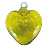 Wunderschöne Glasherzen aus Mexiko, mundgeblasen - Glas Herz groß gelb - aus Vollglas (nicht bemalt) in mehreren Farben