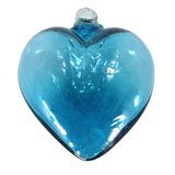 Wunderschöne Glasherzen aus Mexiko, mundgeblasen - Glas Herz groß türkis - aus Vollglas (nicht bemalt) in mehreren Farben