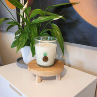 Sojawachs Kerze im Glas Serie Icons PINA Ananas vaso conical dof 250ml