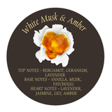WHITE MUSK & AMBER Duftkerze aus Sojawachs im Glas PINTAS negros vaso classic dof 330ml