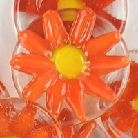 Icon Gerbera / gerbera orange - Dekostein Streudeko mundgeblasen, handgefertigt