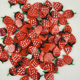 Icon Erdbeere / fresa - Dekostein Streudeko mundgeblasen, handgefertigt