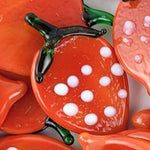 Icon Erdbeere / fresa - Dekostein Streudeko mundgeblasen, handgefertigt
