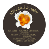 WHITE MUSK & AMBER Duftkerze aus Sojawachs im Glas UNICOLOR humo vaso classic dof 330ml