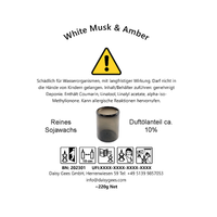 WHITE MUSK & AMBER Duftkerze aus Sojawachs im Glas UNICOLOR humo vaso classic dof 330ml
