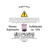 ENGLISH ROSE Duftkerze aus Sojawachs im Glas UNICOLOR rosa vaso classic dof 330ml