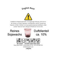 ENGLISH ROSE Duftkerze aus Sojawachs im Glas UNICOLOR rosa vaso conical dof 250ml