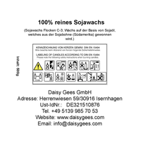 Sojawachs Kerze in der Glasschale CONFETTI blue ensaladera small 500ml