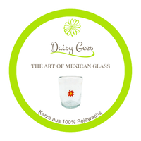 Sojawachs Kerze im Glas Serie Icons GERBERA vaso conical dof 250ml