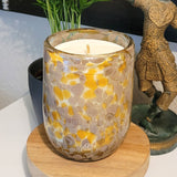 Sojawachs Kerze im Glas PINTAS cafe beige envase ovalado highball 500ml