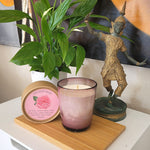 ENGLISH ROSE Duftkerze aus Sojawachs im Glas UNICOLOR rosa vaso conical dof 250ml