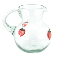 Glaskrug ICON STRAWBERRY bola normal 2500ml handmade fairtrade