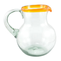 Glaskrug RIM orange bola normal 2500ml handmade fairtrade