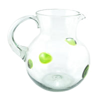 Glaskrug SPLASH lemon green 4 Punkte bola normal 2500ml handmade fairtrade