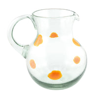 Glaskrug SPLASH orange 6 Punkte bola normal 2500ml handmade fairtrade