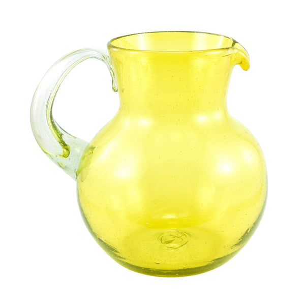 Glaskrug UNICOLOR yellow bola normal 2500ml handmade fairtrade