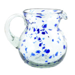 Glaskrug DOTS cobalt bola small 500ml handmade fairtrade