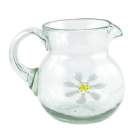 Glaskrug ICON DAISY FLOWER bola small 500ml handmade fairtrade