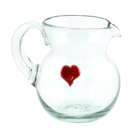 Glaskrug ICON HEART bola small 500ml handmade fairtrade