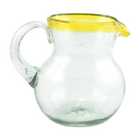 Glaskrug RIM yellow bola small 500ml handmade fairtrade