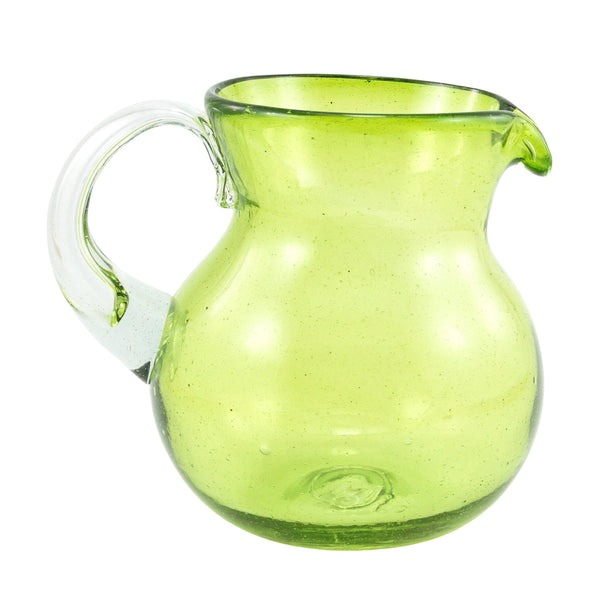 Glaskrug UNICOLOR lemon green bola small 500ml handmade fairtrade