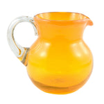 Glaskrug UNICOLOR orange bola small 500ml handmade fairtrade