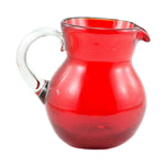 Glaskrug UNICOLOR red bola small 500ml handmade fairtrade