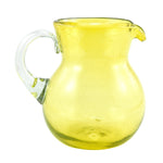 Glaskrug UNICOLOR yellow bola small 500ml handmade fairtrade