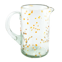 Glaskrug DOTS orange cilindro large 1.500ml handmade fairtrade