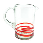 Glaskrug SERPENTINAS red cilindro large 1.500ml handmade fairtrade