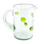 Glaskrug SPLASH lemon green 6 Punkte cilindro large 1.500ml handmade fairtrade