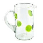 Glaskrug SPLASH lemon green 4 Punkte cilindro large 1.500ml handmade fairtrade