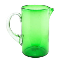 Glaskrug UNICOLOR green cilindro large 1.500ml handmade fairtrade