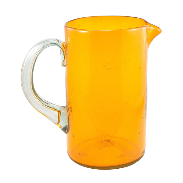 Glaskrug UNICOLOR orange cilindro large 1.500ml handmade fairtrade