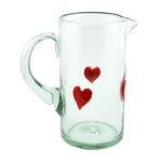 Glaskrug ICON HEART cilindro normal 1200ml handmade fairtrade