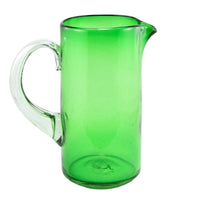Glaskrug UNICOLOR green cilindro normal 1200ml handmade fairtrade