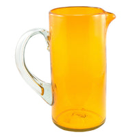 Glaskrug UNICOLOR orange cilindro normal 1200ml handmade fairtrade