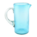 Glaskrug UNICOLOR turquoise cilindro l normal 1200ml handmade fairtrade