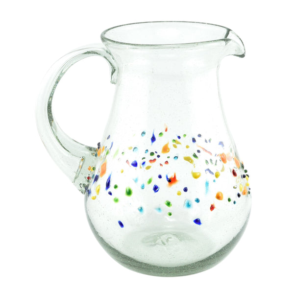 Glaskrug CONFETTI CENTRAL pera large 2.000ml handmade fairtrade