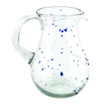 Glaskrug DOTS cobalt pera large 2.000ml handmade fairtrade