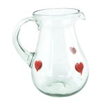 Glaskrug ICON HEART pera large 2.000ml handmade fairtrade