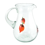 Glaskrug ICON STRAWBERRY pera large 2.000ml handmade fairtrade