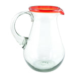 Glaskrug RIM red pera large 2.000ml handmade fairtrade